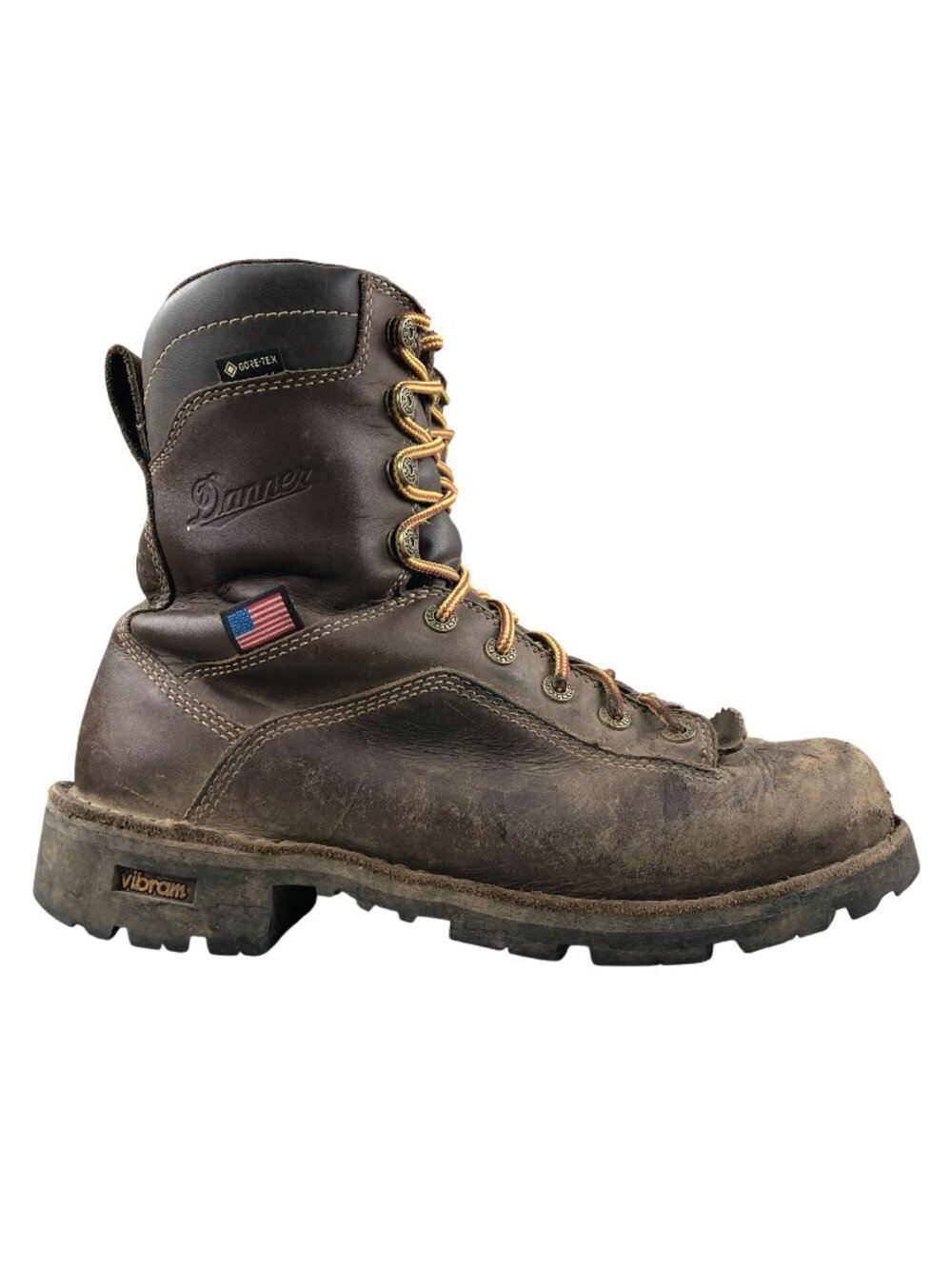 Danner Men's Size 9 Quarry USA 8" Brown Leather Waterproof Lace-Up Boots FAIR